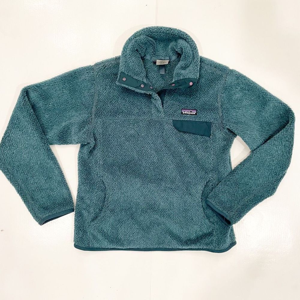 Patagonia Synchilla Snap T Pullover Fleece Green Women’s Size M